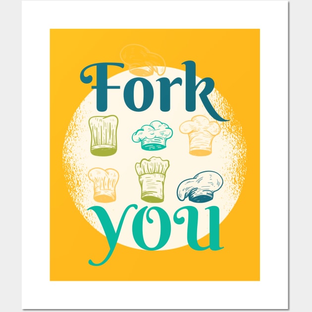 Fork You Graphic Tee Wall Art by vexeltees